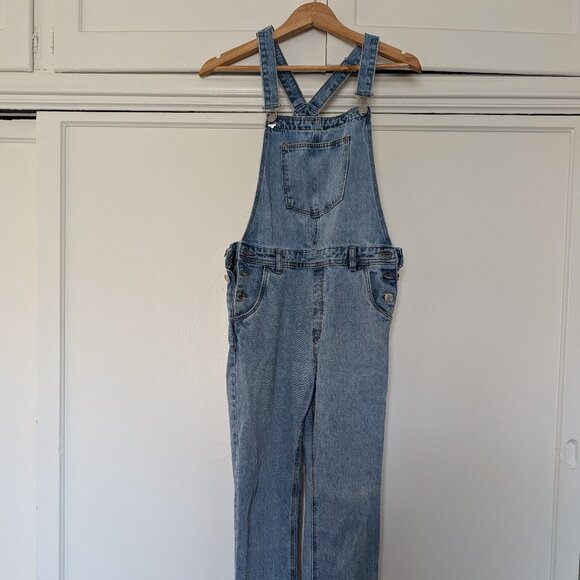 Mango Lined denim dungarees, girls 13-14, or ladies, xxs/xs - Picture 1 of 6